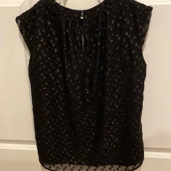 pretty black polka dots blouse with sparkles - Picture 3 of 4